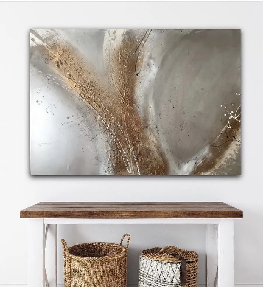 Sandra Kühn – ohne Titel, 70 × 100 cm, Acrylmalerei aus der Serie Arbeiten mit Struktur